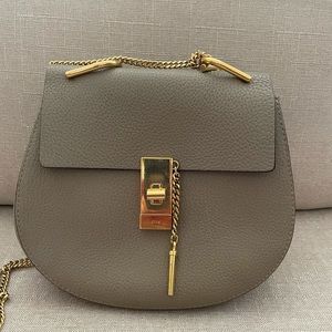 Chloe grey small drew bag